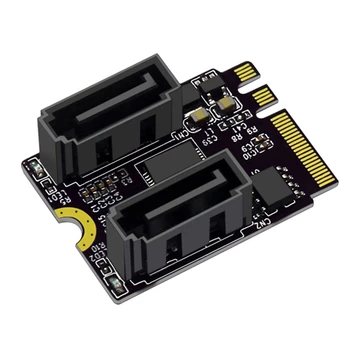 Stúpacie Karty M. 2 (A+Kláves E) - 2-Port SATA3.0 Rozširujúca Karta Tlačidlo+E Wifi M. 2 SATA Pevný Disk Karty Adaptéra