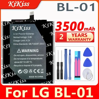 KiKiss 3500mAh BL-O1 BLO1 BL O1 BL-01 Batéria pre LG K20 2019 / K8+ LM-X120EMW LMX120EMW LM-X120 LMX120BMW batérie BL01 AKKU