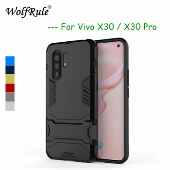 Prípad Pre Vivo X30 Pro Kryt Mäkkej Gumy + Plastový Stojan Prípade Vivo X30 Pro Prípade Telefón Shell Pre Vivo X30 / X30 Pro 6.44