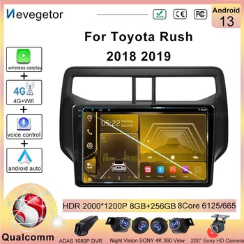 Android13 Qualcomm Snapdragon autorádia Pre Toyota Rush 2018 2019 GPS Navigácie Stereo Hlava Jednotky Multimediálny Prehrávač Č 2din DVD