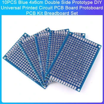 10PCS Modrá 4x6cm Dvojité Bočné Prototyp DIY Univerzálny plošných PCB Dosky Protoboard PCB Auta Breadboard Nastaviť