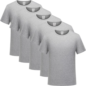 Vagarytees 5 ks pánskej Módy Klasické jednofarebné Plus Veľkosť Streetwear T-Shirt Klasický Jednoduchý Dizajn Unisex nadrozmerné Oblečenie