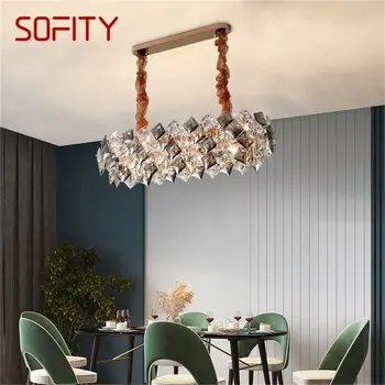 SOFITY Prívesok Svetlo Postmoderných Luxusné Crystal Tvorivé LED Lampa Zariadenie Pre Domáce Jedáleň, Obývacia Izba