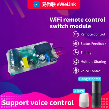 WIFI Light Switch Modul 180-240V Prepínač Úprava Modul Č Neutrálny Vodič Potrebnú Podporu, Alexa Smart Home