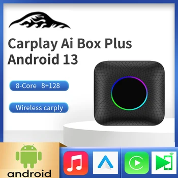 CPC200-TBOX LED Carplay AI Box Android 13 8+128GB QCM6225 8-core Bezdrôtové pripojenie TV Auto 4G LTE