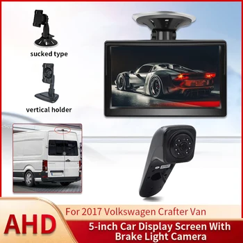 AHD 5 Palcový Auto Displej S Prísavkou a Držiak S Brzdové Svetlo Fotoaparátu Pre Volkswagen Crafter Dodávka 2017
