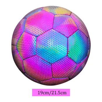 Futbalový Loptu Reflexné Holografické Svetelný Futbal, Futbalový Zápas Loptu pre Deti, Dospelých, Dospievajúcich Chlapcov a Dievčatá Vonkajšie a Vnútorné