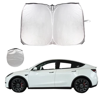 Slnečník Auto Príslušenstvo, Automatické Predné Okno Opaľovací Krém Parasol Čelného Skla Slnečník Kryty Pre Tesla Model 3 Y Slnečné Clony