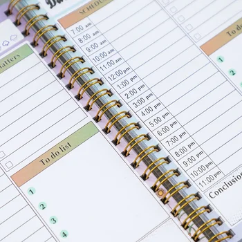 1pc 72 Listov Plánovač, Kalendár Denné Plánovanie A5 Riadenie Času Cievka Notebook 7.6*5.12 Palec/19.3*13*1 cm